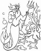 Triton Coloringfolder Ariel sketch template