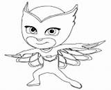 Coloring Pages Pj Masks Printable Superheroes Owlette Print Info sketch template