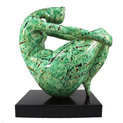 modern abstract sculpture   female form   yoga pose baum