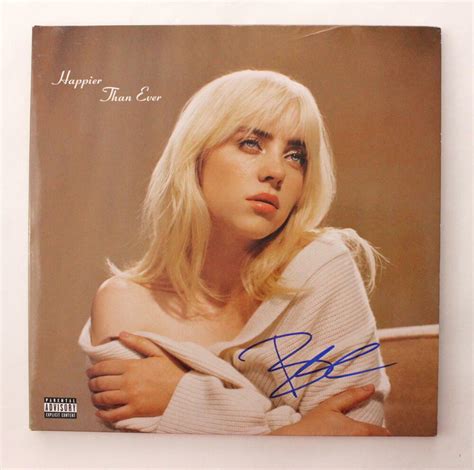 billie eilish autographed signed autograph album vinyl record happier   jsa