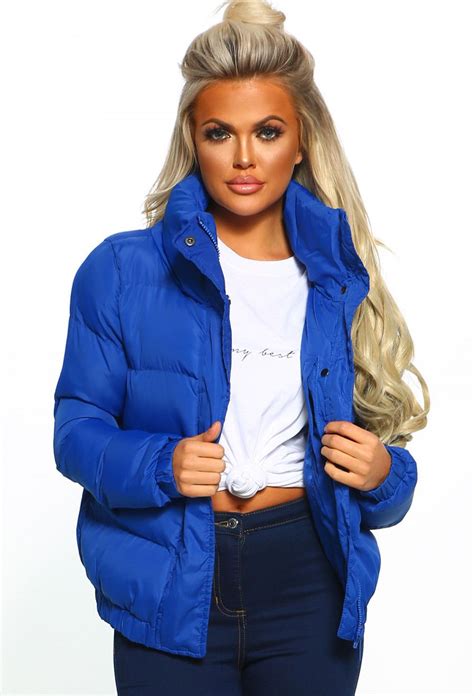 beautiful truth cobalt blue oversized puffer jacket oversized puffer jacket blue puffer