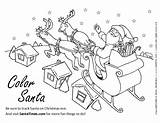 Santa Coloring Reindeer Pages Color Printable Sleigh Claus Christmas Clipart Time Countdown Tracker Do Comments Times Clip sketch template