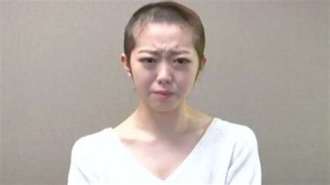 akb48 pop star shaves head after breaking band rules bbc news