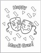 Mardi Gras Coloring Pages Printable Happy Template Gra Sheet Lent Print sketch template