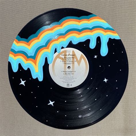 excited  share  latest addition   etsy shop drippy drip painted record hand painted