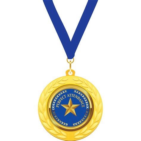 gold medallion perfect attendance medallions school products
