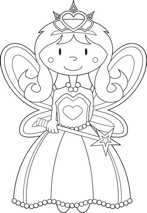 fairy princess coloring pages omalovanky pinterest coloring