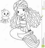 Mermaid Coloring Pages Printable Kids Neocoloring Cute sketch template