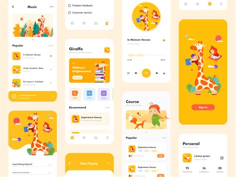 child education kids app design app interface design app design