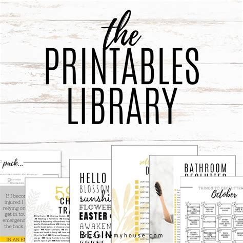 organising printables library   home life