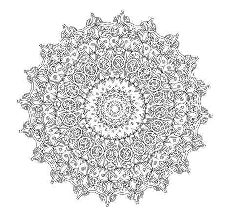 mandala  complex mandala coloring pages etsy