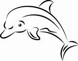 Silhouette Dolphins Dolphin sketch template