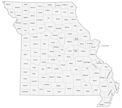 missouri county map  independent city gis geography