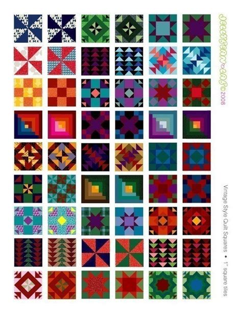 items similar  vintage style quilt patterns    squares