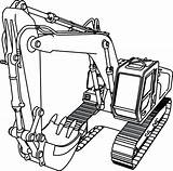 Coloring Backhoe Bulldozer Pages Printable Getcolorings sketch template