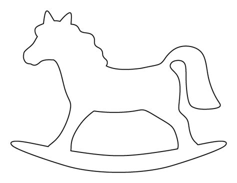rocking horse template  printable templates