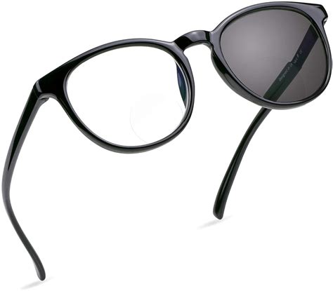 lifeart bifocal reading glasses transition photochromic dark grey sunglasses oval frame