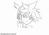 Len Kagamine Pages Coloring Template Append sketch template