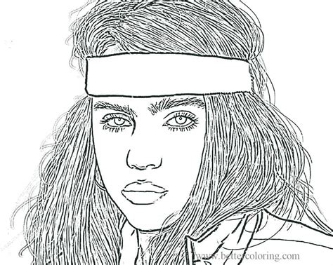 cool billie eilish coloring pages  printable coloring pages