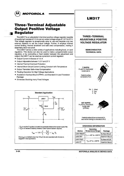 lm datasheet  pinout  terminal positive adjustable voltage