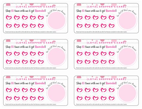 printable loyalty card template calepmidnightpigco  reward