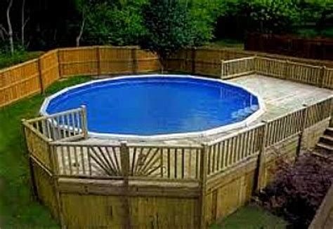 top  ground pool deck   backyard