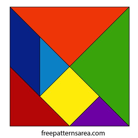 printable tangram puzzle  template freepatternsarea tangram