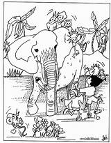 Coloring Pages Animals Kids Wild Animal African Safari Africa Hellokids Sheets Drawing Printable Children Hello Color Clipart Elephant Africain Colorear sketch template