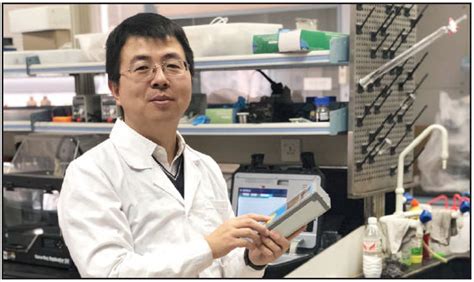 feng liang a researcher at the dalian institute of chemical physics is working on sensor