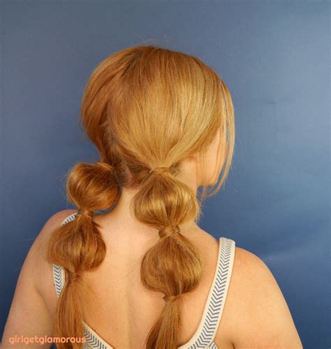 bubble braid pigtail hair tutorial easy quick girlgetglamorous
