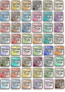 ranger distress oxide ink pads  tim holtz   full range colours