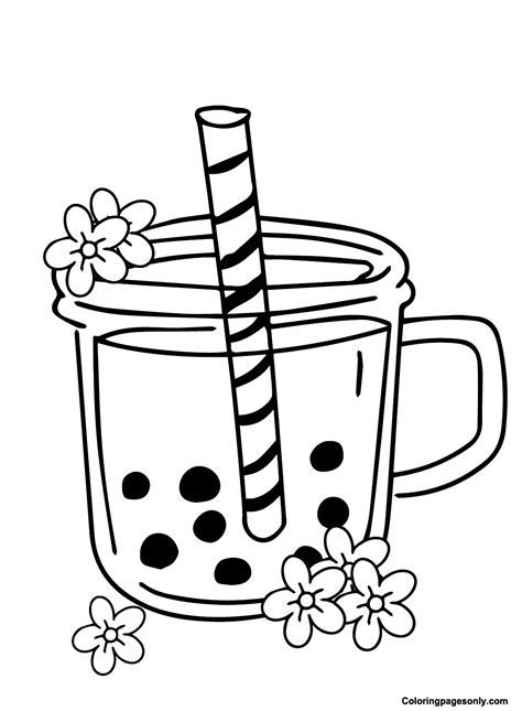 starbucks boba tea coloring pages  printable coloring pages