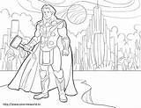 Thor Coloring Avengers Asda Kidsworksheetfun Mytopkid sketch template