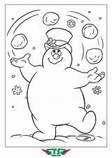 Coloring Frosty Snowman Snowball Playing Tsgos Snow Ball sketch template
