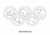 Coloring Rings Olympic Pages Olympics Printable Template Comments Library Clipart Results Coloringhome Circle sketch template