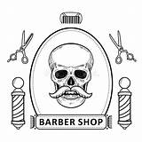 Parrucchiere Descritti Elementi Barbershop Outlined Hipster Scissors Comb sketch template