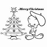 Tweety Bird Christmas Coloring Pages Celebrating Color Printable Toddler Lovely Will sketch template
