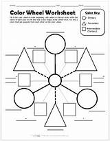 Color Wheel Worksheet Secondary Theory Worksheets Printable Poster Primary Worksheeto Via Blank Printablee Elementary sketch template