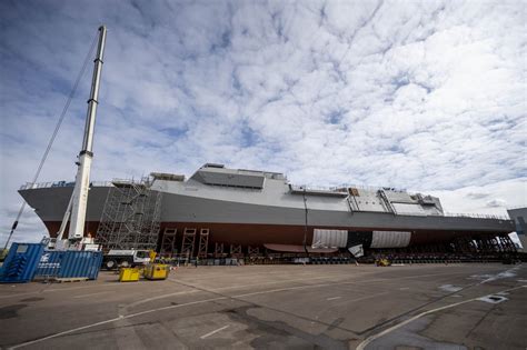 royal navys  type  frigate hms glasgow takes shape naval news
