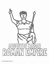 Caesar Coloring Julius Library Clipart Cartoon sketch template