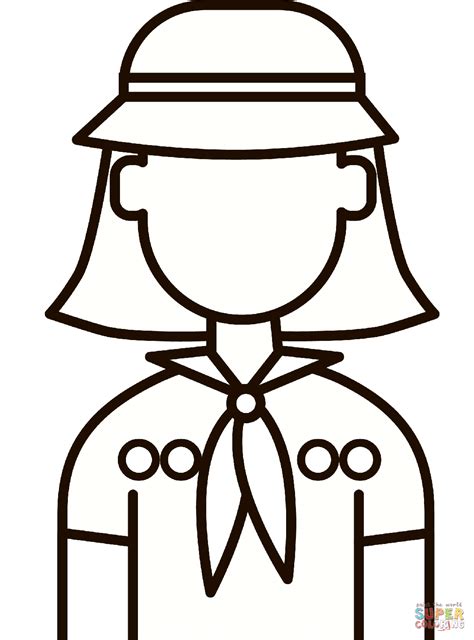 girl scout coloring page  printable coloring pages