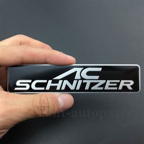 aluminum ac schnitzer logo emblem car badge decal sticker ebay