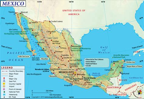 mexico map map  mexico