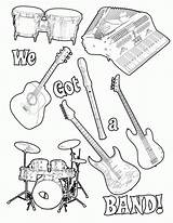 Instruments Coloringonly Getdrawings sketch template