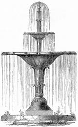 Fountain Water Fountains Sketch Drawing Sketches Illustration Apple Places Spout Draw Line Drawings Awesome Garden Historical Victorian Fairy Graphics Thursday sketch template