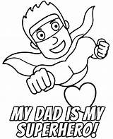 Coloring Father Cards Pages Superhero Card Dad Super Fathers Printable Print Sheet Greeting Sheets Superdad Topcoloringpages Children Kindergarten sketch template
