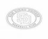 Coloring Pages Mlb Logo Baseball Padres Diego San Sport Printable Info sketch template