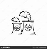 Nuclear Power Plant Drawing Getdrawings Sketch Vector Icon Drawn sketch template