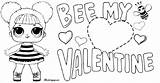 Lol Coloring Pages Doll Valentine Bee Queen Dolls Surprise Sheets Valentines Color sketch template