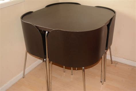 ikea dark brown modern fusion compact space saving dining table